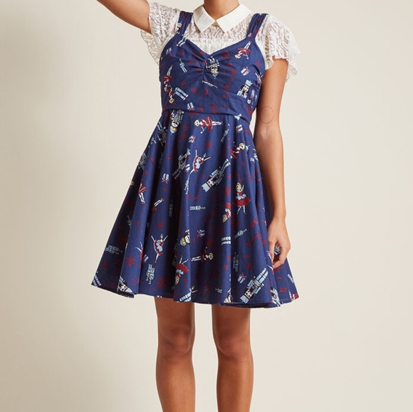 Modcloth NWOT Nutcrackers A-Line Dress - Picture 3 of 8
